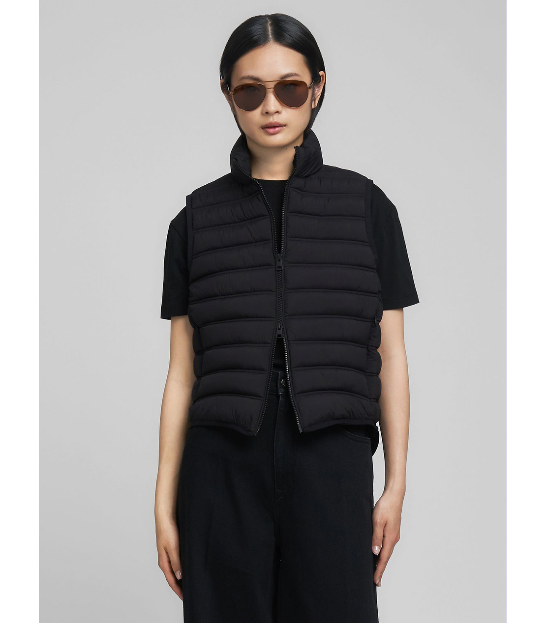 レギュラーフィット・パデッドベスト 詳細画像 ブラック 2